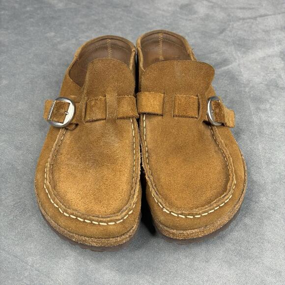 Birkenstock Buckley Clogs Brown Tea Suede Women’s 9 / EU 40 Comfort Shoes - Picture 2 of 8